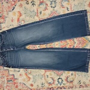 Button fly wide leg jeans size 3